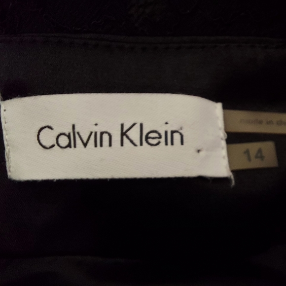 Calvin Klein Long Black Lace Dress - Picture 10 of 15